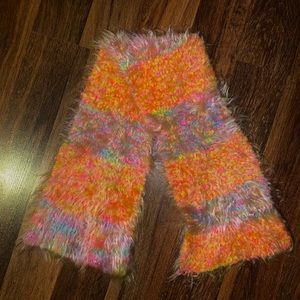Fun Fuzzy Colorful Handmade Scarf